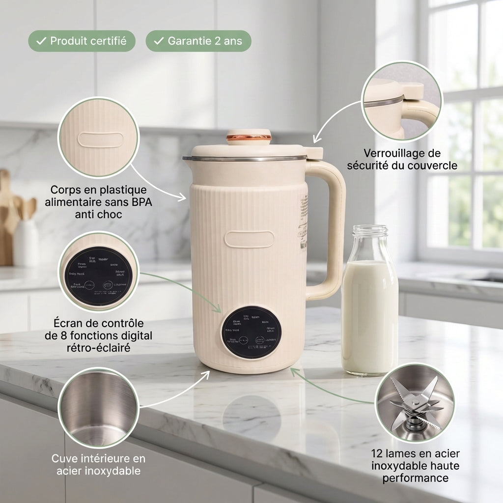 Machine à Lait Végétaux + Filtre en Inox