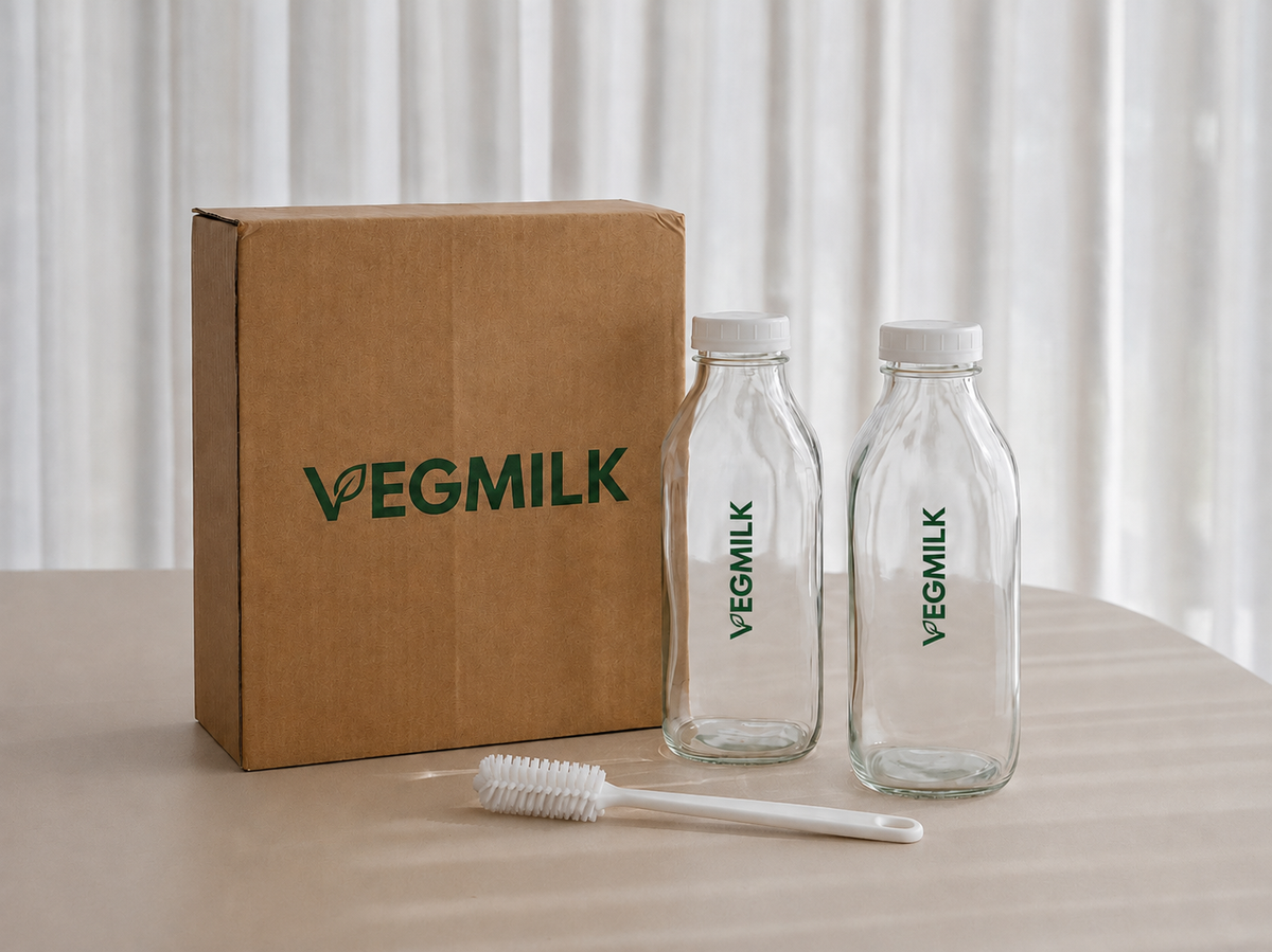 Bouteilles VEGMILK en Verre