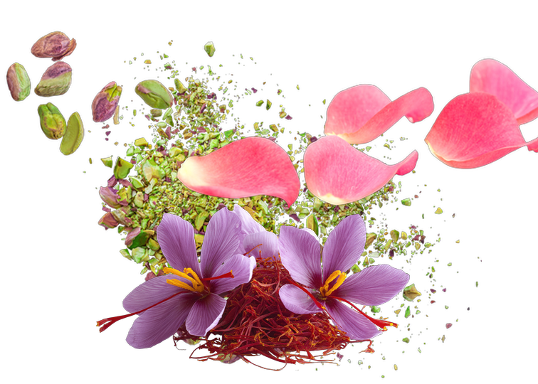 Lait pistache, rose & safran